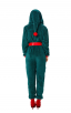 Fancy Party Homewear Adult Coral Velvet Christmas Jumpsuit Costume