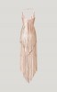 Herve Leger Izabel Metallic Fringe Dress