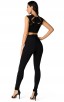 Herve Leger Bandage Dress Jumpsuit Two Piece Sequined Black