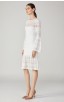 Herve Leger Bandage Dress Long Sleeve Lace White