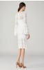 Herve Leger Bandage Dress Long Sleeve Lace White