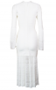 Herve Leger Bandage Dress Long Sleeve Lace White