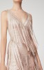 Herve Leger Izabel Metallic Fringe Dress