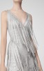 Herve Leger Izabel Metallic Fringe Dress