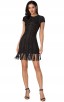 Herve Leger Kale Haylee Eyelet Fringe Dress Black