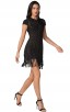 Herve Leger Kale Haylee Eyelet Fringe Dress Black