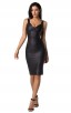 Herve Leger Bandage Dress Foil Tank Strap Backless Black