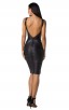 Herve Leger Bandage Dress Foil Tank Strap Backless Black