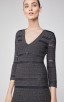 Herve Leger Metallic V Neck Crochet Stripe dressre