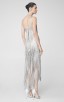 Herve Leger Izabel Silver Fringe Dress