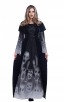 Halloween Costumes Vampire Witch Costume Black Maxi Dress