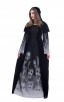 Halloween Costumes Vampire Witch Costume Black Maxi Dress