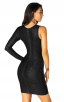 Herve Leger A Long Sleeve Black Bandage Dress