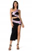 Herve Leger Bandage Dresses Long Gown One Shoulder Two Piece Black