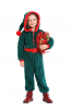 Party Homewear Kids Coral Velvet Christmas Jumpsuit