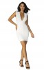 Herve Leger Bandage Dress V Neck White