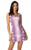 Herve Leger Bandage Dresses Square Neck Flouncing Gradient Purple