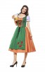 Womens Dress Color Block Oktoberfest Fraulein Costume