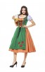 Womens Dress Color Block Oktoberfest Fraulein Costume