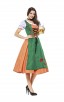 Womens Dress Color Block Oktoberfest Fraulein Costume