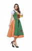 Womens Dress Color Block Oktoberfest Fraulein Costume