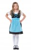 Girls German Dirndl Dress Oktoberfest Fraulein Costume 