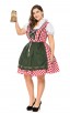 Womens Plus Size Red Plaid Dress Oktoberfest Fraulein Costume