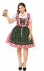 Womens Plus Size Red Plaid Dress Oktoberfest Fraulein Costume