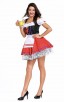 Womens Ribbon Lace Dress Oktoberfest Fraulein Costume