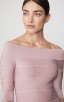 Herve Leger Icon Off The Shoulder Ribbed Dress