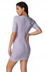 Herve Leger Bandage Dress O Neck Half Sleeve Grey 