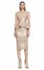 Herve Leger Metallic Two Piece Bandage Dress