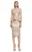 Herve Leger Metallic Two Piece Bandage Dress