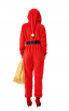 Fancy Party Homewear Adult Coral Velvet Christmas Jumpsuit Costume