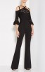 Herve Leger Vivica Black Bandage Wide Leg Jumpsuit