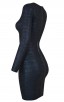 Herve Leger A Long Sleeve Black Bandage Dress