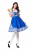 Womens Dress Blue Plaid Oktoberfest Fraulein Costume