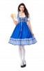 Womens Dress Blue Plaid Oktoberfest Fraulein Costume