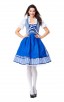 Womens Dress Blue Plaid Oktoberfest Fraulein Costume