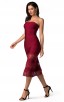 Herve Leger Bandage Dress Long Gown Strapless Lace Burgandy