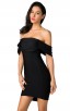 Herve Leger Bandage Dress Off Shoulder Black