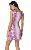 Herve Leger Bandage Dresses Square Neck Flouncing Gradient Purple