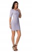 Herve Leger Bandage Dress O Neck Half Sleeve Grey 