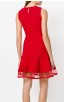 Herve Leger Bandage Dress Flared Gauze Red