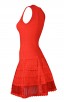 Herve Leger Bandage Dress Flared Gauze Red