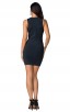 Herve Leger Celebrity Bandage Dresses O neck Sleeveless Navy