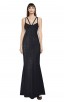 Herve Leger Bandage Dress Long Gown Foil Black Yoke Strap