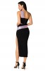 Herve Leger Bandage Dresses Long Gown One Shoulder Two Piece Black