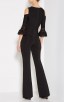 Herve Leger Vivica Black Bandage Wide Leg Jumpsuit