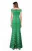  Herve Leger Bandage Dress Long Gown Off Shoulder Crisscross Green